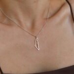 שרשרת מפת ישראל מכסף 925 לאישה