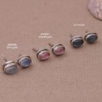 עגילי אבני חן צמודים לאוזן מכסף 925 (2)