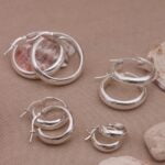 עגילי חישוק עבים ושטוחים מכסף 925 (1)