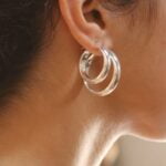 עגילי חישוק עבים ושטוחים מכסף 925 (3)