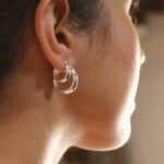 עגילי חישוק עבים ושטוחים מכסף 925 (4)