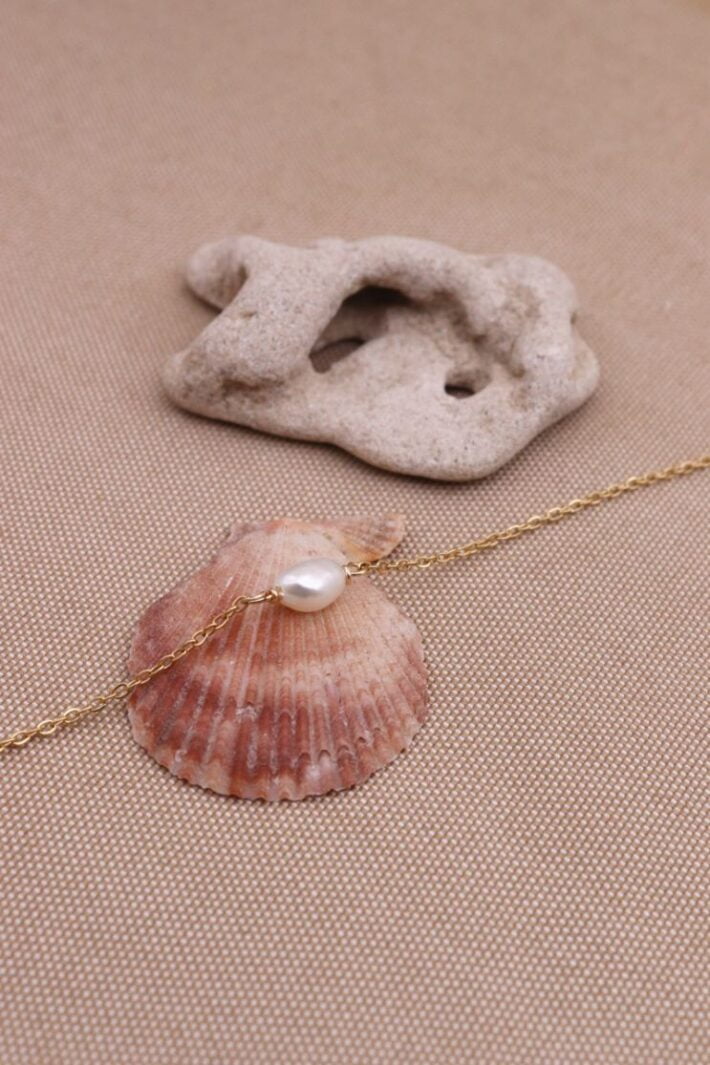 צמיד פנינה עדין ומיוחד מכסף אמיתי או ציפוי זהב (2)