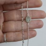 סט צמידים לאישה מכסף אמיתי בשילוב אבן חן אקווה מרין כסף 925