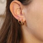 עגילי חישוק זהב מדורגים (1)