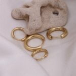 עגילי חישוק זהב מדורגים (2)