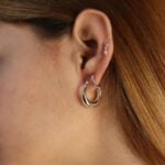 עגילי חישוק כסף עבים בצורת טיפה מכסף 925 (3)