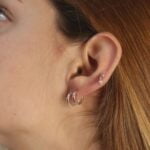 עגילי חישוק קטנים מדורגים מכסף 925