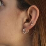 עגילי חישוק קטנים מדורגים מכסף 925 (2)