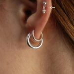 עגילי פנינה צמודים לאוזן כסף 925 או ציפוי זהב (1)