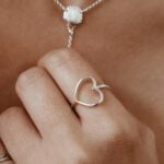 טבעת לב מכסף 925. טבעת לב חלול מכסף אמיתי. טבעות לנערות מכסף 925