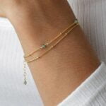 סט צמידים לאישה עם אבני אמרלד ירוקות מכסף 925 או גולדפילד