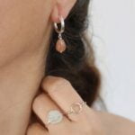 עגילי חישוק סאנסטון כתומות מכסף 925 או גולדפילד (1)