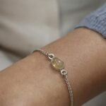 צמיד אופל לבן מכסף 925. צמיד אבן חן לאישה (2)