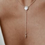 שרשרת צדף מכסף 925. שרשרת עניבה מכסף אמיתי עם תליון צדף מכסף 925 (2)