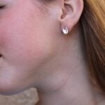 עגילי אליפסה מיוחדים צמודים לאוזן מכסף 925. עגילים תקניים לצבא. עגילים לחיילות (2)