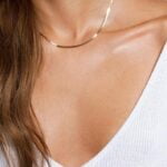 שרשרת זהב עדינה. שרשראות זהב לנשים. שרשרת זהב דקה ושטוחה (1)