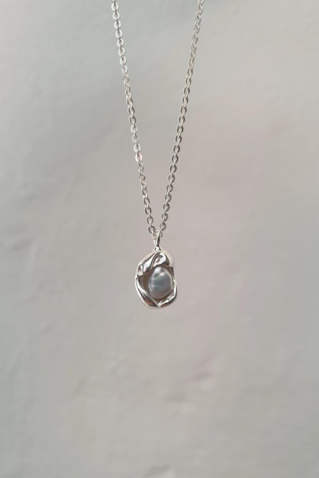 שרשרת פנינה מכסף 925 (1)