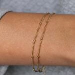 צמיד זהב כפול. צמיד מיוחד לאישה. צמידי זהב עדינים